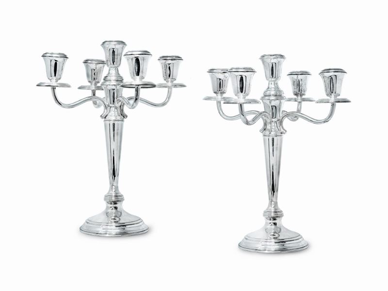 Coppia di Candelabri Firmati Faraone