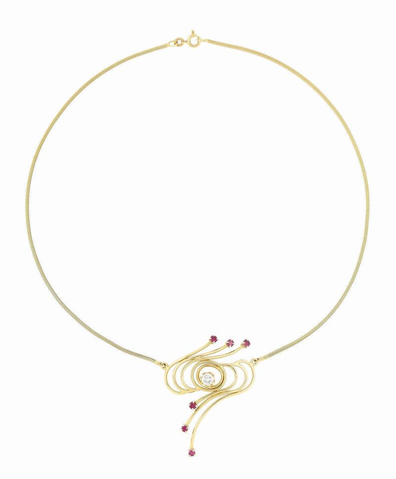 Collana in Oro con Diamante