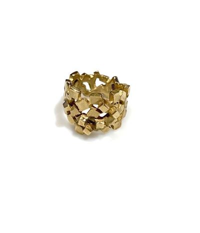 Anello Fascia Firmato la Drogheria, Collezione Quadrucci, in Oro Giallo