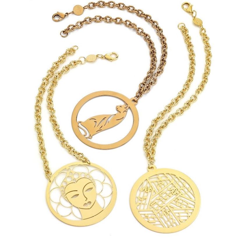 Lotto Composto da 3 Collier Firmati Laura Falcinelli Jewels