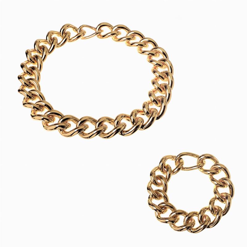 Lotto Composto da Collana e Bracciale Groumette, Firmati Francesca Bianchi Design