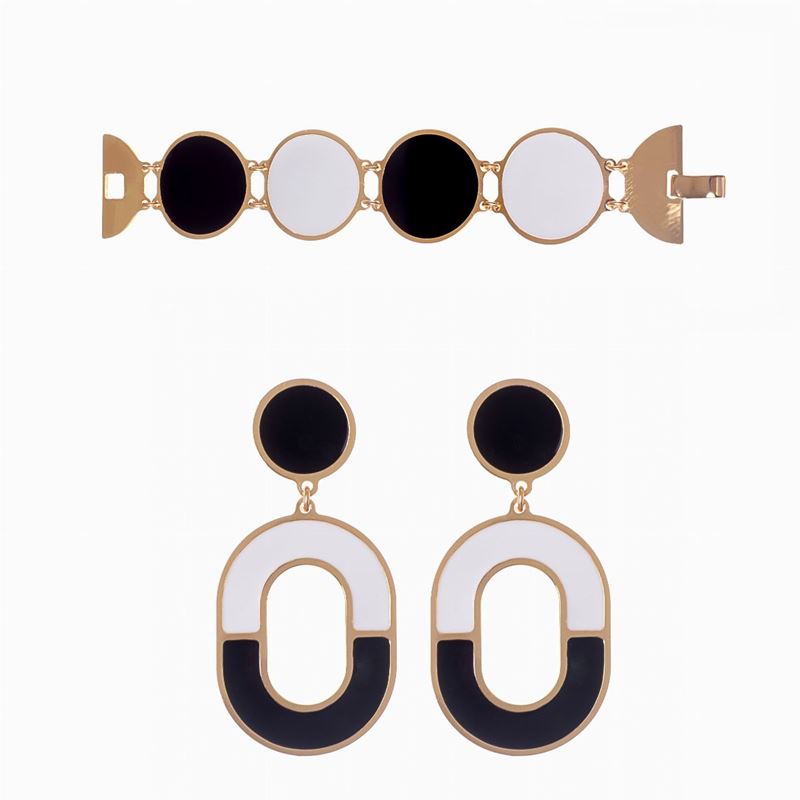 Lotto Composto Bracciale e Orecchini, Firmati Francesca Bianchi Design