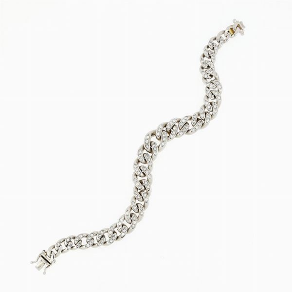 Bracciale groumette con diamanti