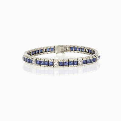 Bracciale con Zaffiri e Diamanti
