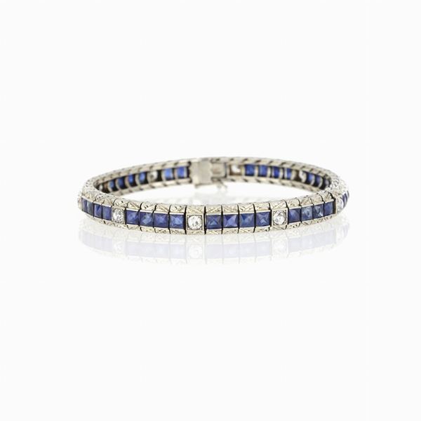 Bracciale con zaffiri e diamanti