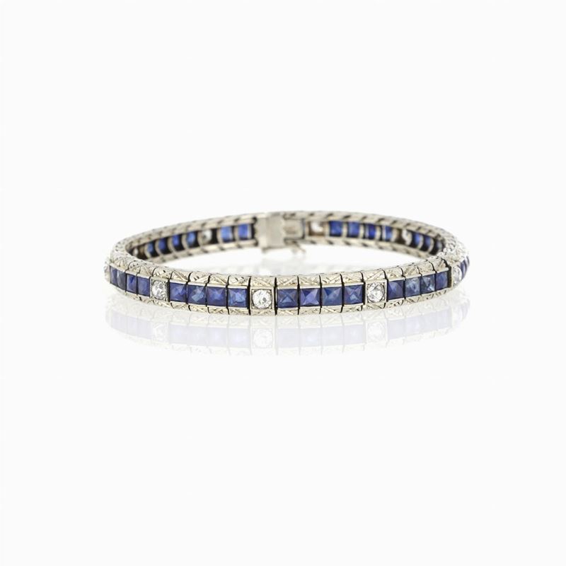 Bracciale con Zaffiri e Diamanti