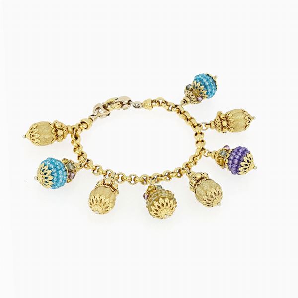 Bracciale con charms   - Asta ASTA LIVE SETTEMBRE - Faraone Casa d'Aste