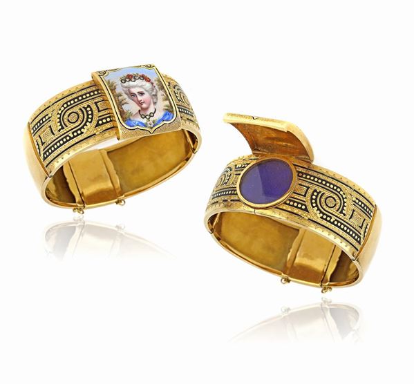Bracciale rigido con smalti   - Auction ASTA LIVE SETTEMBRE - Faraone Casa d'Aste