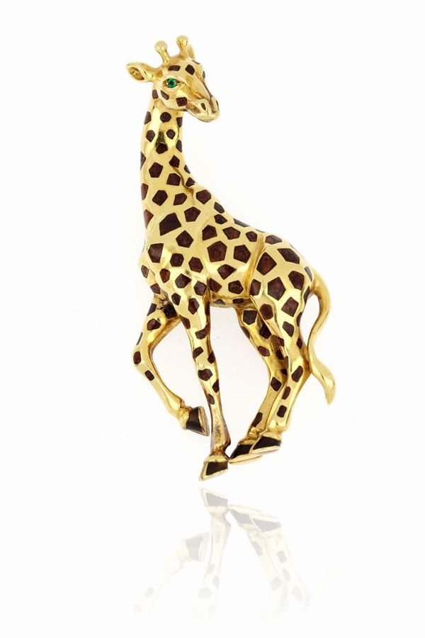 Cartier : Spilla Giraffa firmata Cartier   - Auction ASTA LIVE GIUGNO - Faraone Casa d'Aste