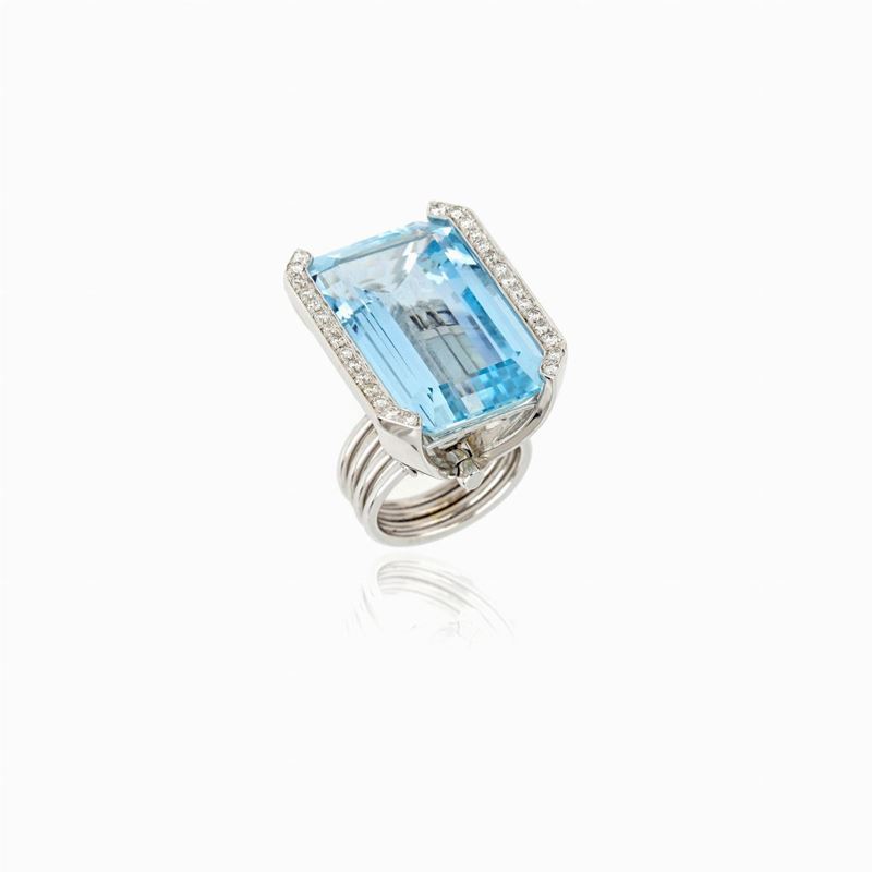 Anello con Acquamarina