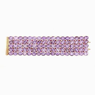 Bracciale Fascia con Ametiste e Rubini