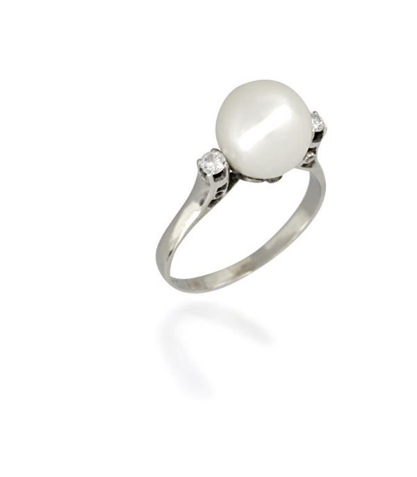 Anello con perla
