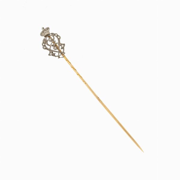 Spilla con monogramma Vittorio Emanuele   - Auction ASTA LIVE DICEMBRE - Faraone Casa d'Aste