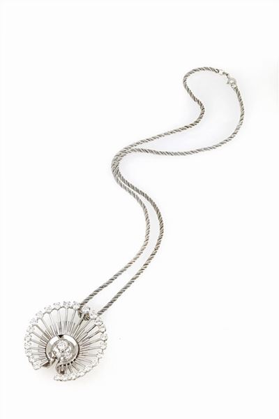 Collana Oro Bianco e Diamanti