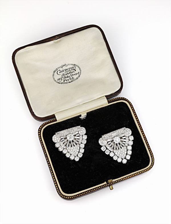 Spilla doppia clip anni 50   - Auction ASTA LIVE DICEMBRE - Faraone Casa d'Aste