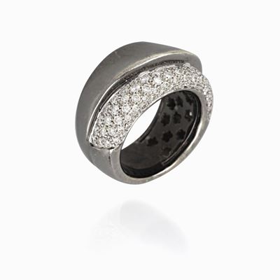 Anello a Fascia con Diamanti