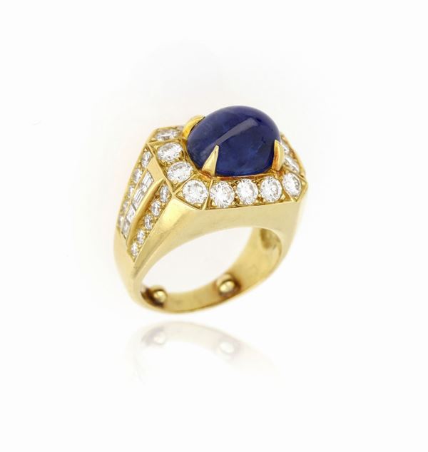 Van Cleef &amp; Arpels : Anello con zaffiro Van Cleef &amp; Arpels  - Asta ASTA LIVE DICEMBRE - Faraone Casa d'Aste