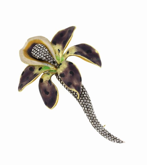 Spilla orchidea Liberty  - Asta ASTA LIVE DICEMBRE - Faraone Casa d'Aste