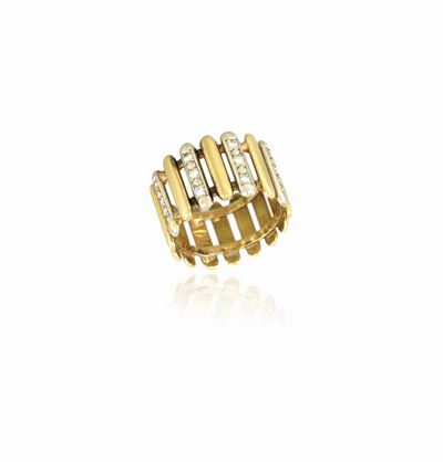 Anello Oro Giallo e Bianco