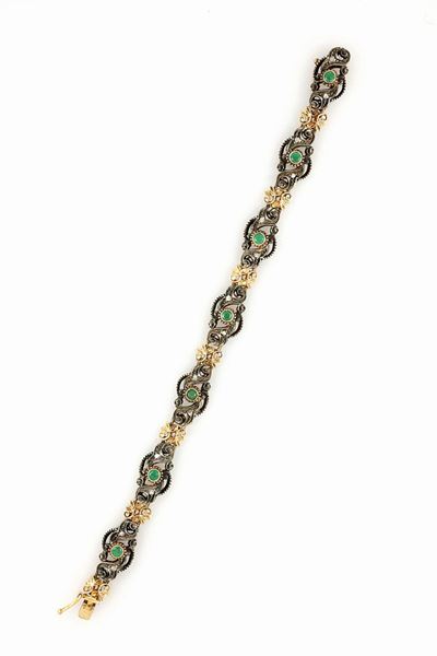 Bracciale Traforato con Smeraldi