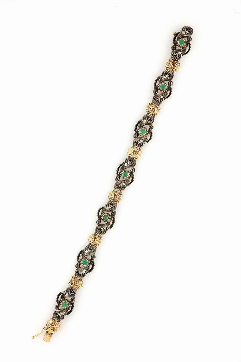 Bracciale Traforato con Smeraldi