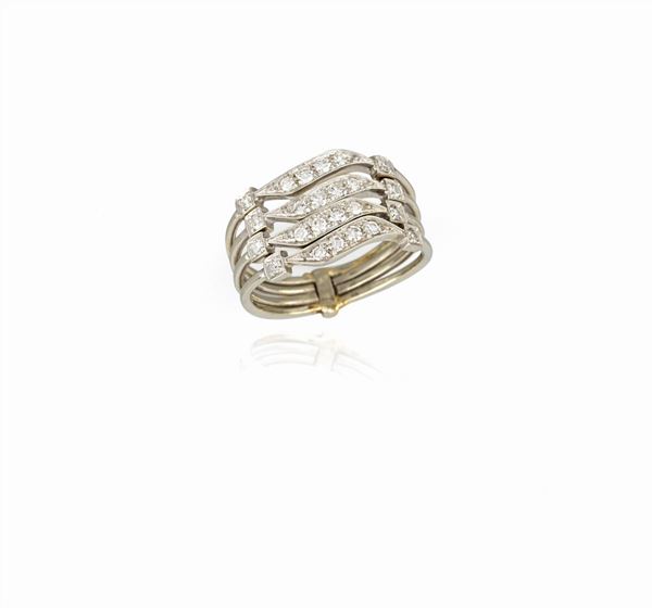 Anello con diamanti huit huit
