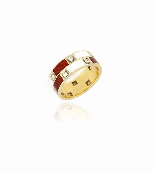 Cusi : Anello smalti firmato Cusi  - Asta GIOIELLI E OROLOGI - Faraone Casa d'Aste