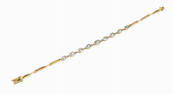 Bracciale in oro con diamanti  - Asta GIOIELLI E OROLOGI - Faraone Casa d'Aste