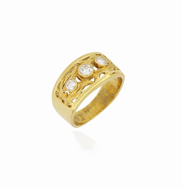 Anello fascia traforata trilogy