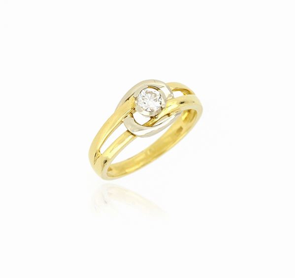 Anello solitario con diamante