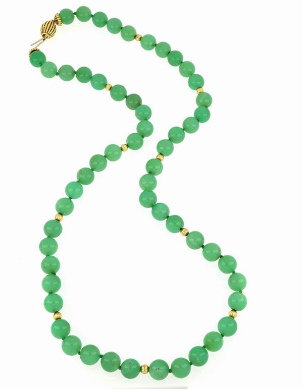 Collana in crisoprasio