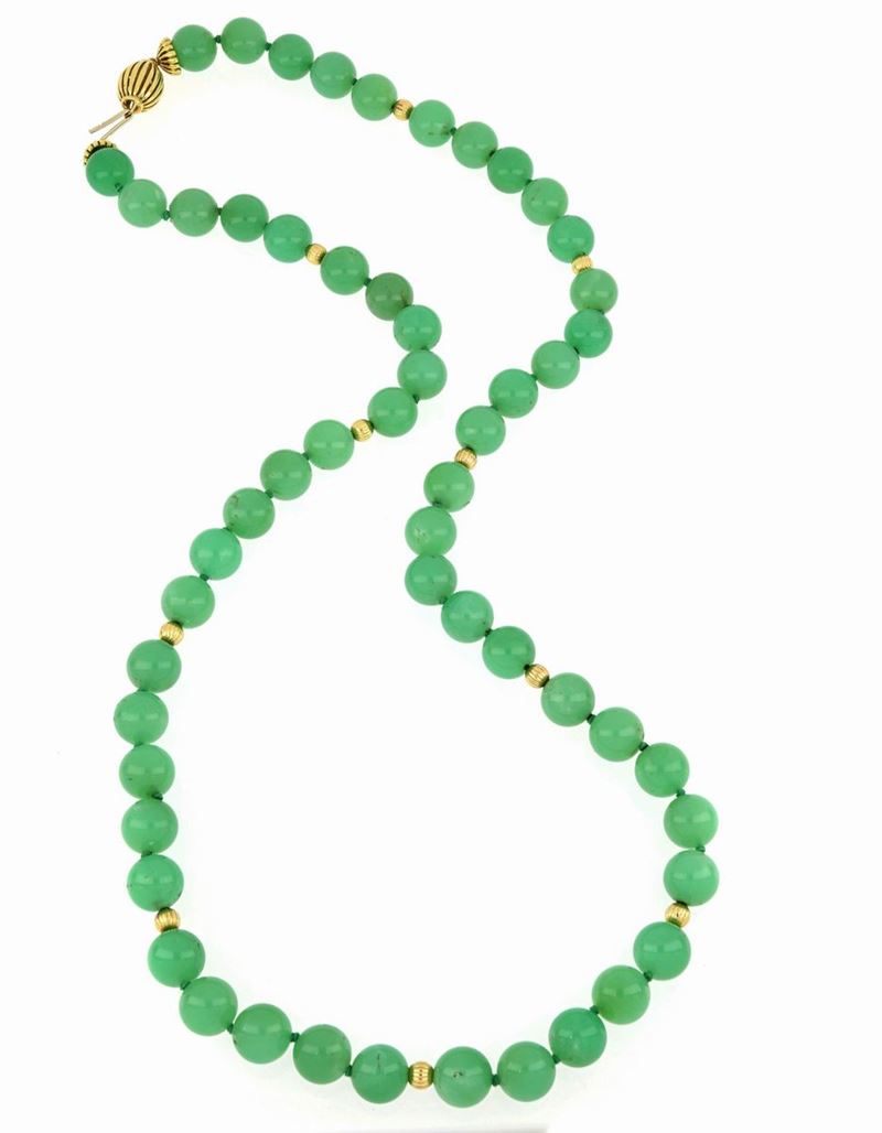 Collana in Crisoprasio