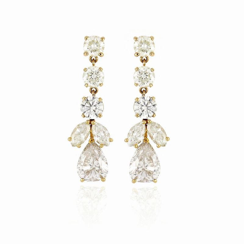Orecchini Floreali con Diamanti