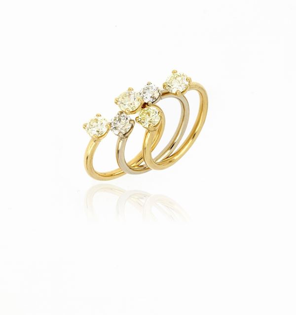Anelli Toi&amp;Moi con diamanti  - Auction ASTA LIVE DICEMBRE - Faraone Casa d'Aste