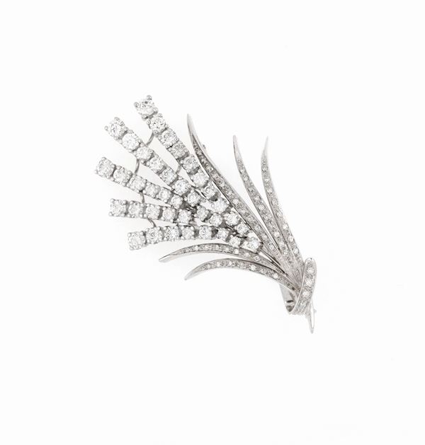 Spilla in oro e diamanti  - Asta GIOIELLI E OROLOGI - Faraone Casa d'Aste