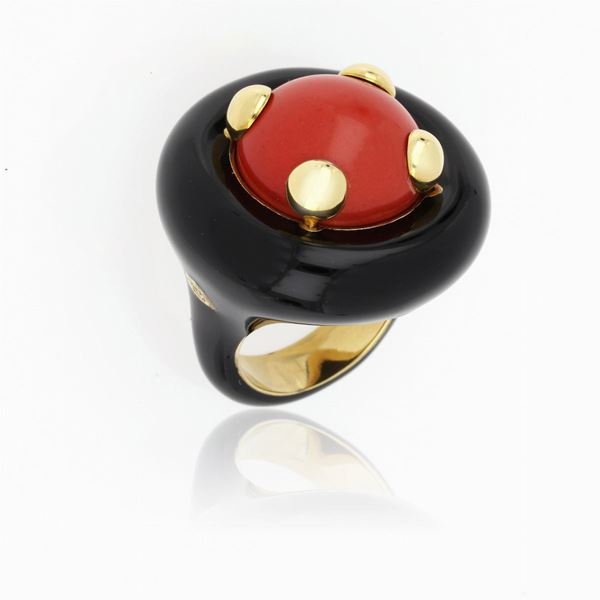 Anello tondo bicolor