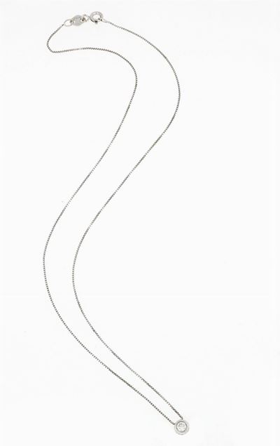 Collana Punto Luce con Castone a Cipollina
