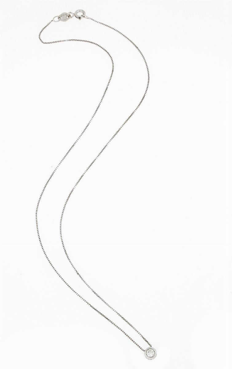 Collana Punto Luce con Castone a Cipollina