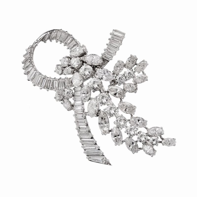Spilla Fiocco con Diamanti