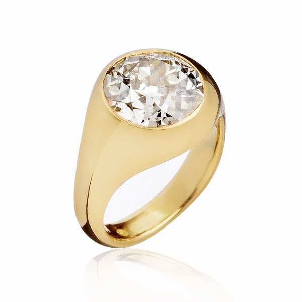 Anello con diamante old cut 