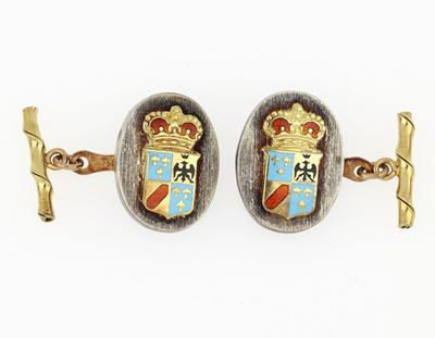 Gemelli Oro Argento Stemma Villa D'este