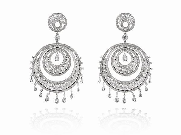 Orecchini pendenti con diamanti  - Auction ASTA LIVE DICEMBRE - Faraone Casa d'Aste