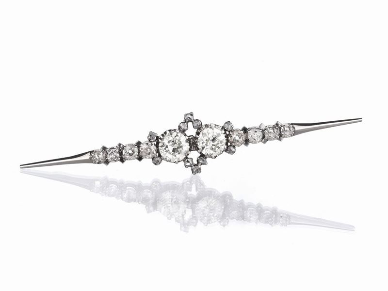 Pendente/spilla con Diamanti Old Cut