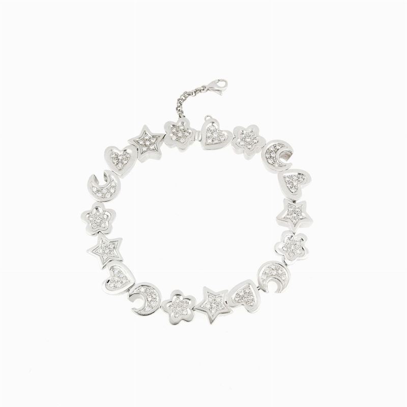 Bracciale Oro Bianco e Diamanti