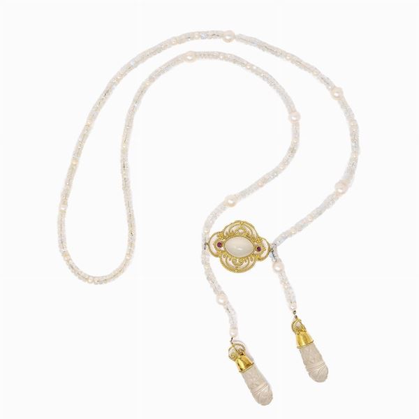 Collana oro e gemme  - Asta GIOIELLI E OROLOGI - Faraone Casa d'Aste
