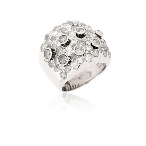 Faraone - 18 Kt white gold ring signed Faraone from collection Trilly