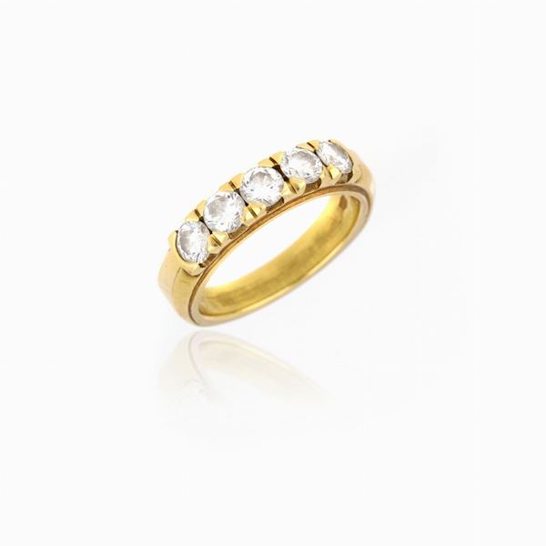 Anello rivi&#232;re con diamanti