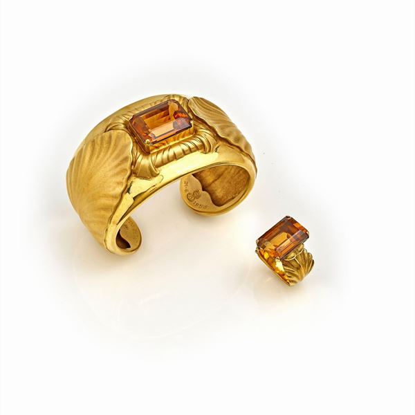 Bracciale creato dallo sculture Forzani e anello 