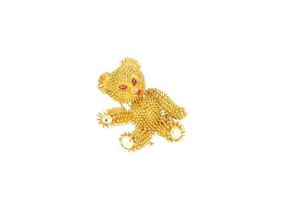 Van Cleef &amp; Arpels : Spilla Teddy Bear Van Cleef &amp; Arpels  - Asta GIOIELLI E OROLOGI  XX SECOLO - Faraone Casa d'Aste