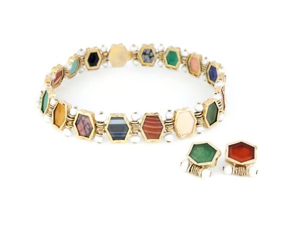 Demiparure in oro e gemme Gerardo Sacco  - Asta GIOIELLI, OROLOGI E LUXURY GOODS - Faraone Casa d'Aste
